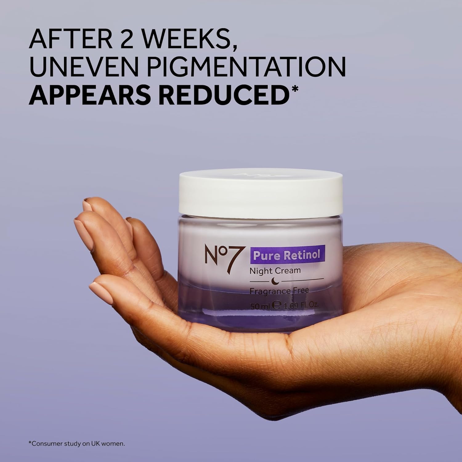 No7 Pure Retinol Night Cream - Collagen-Boosting Retinol Cream that Visibly Smoothes, Plumps & Firms Complexion - Dermatologist Approved & Fragrance-Free (1.69 Fl Oz)